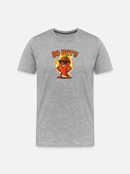 So Hot!! – Spicy Chili Attitude - Men's Premium Organic T-Shirt - heather grey