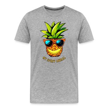 MY SPIRIT ANIMAL - Männer Premium Bio T-Shirt - Grau meliert - Vorne - Damien (186cm)