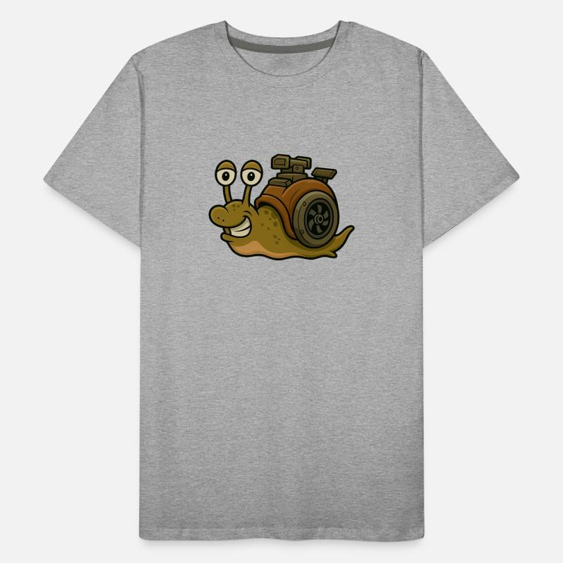 Angst vor der Langsamkeit - Schnecken Design Männer Premium Bio T-Shirt