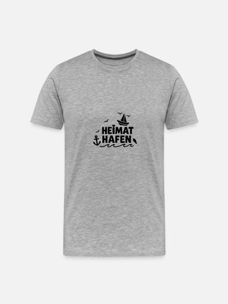 Home port - Men's Premium Organic T-Shirt - heather grey