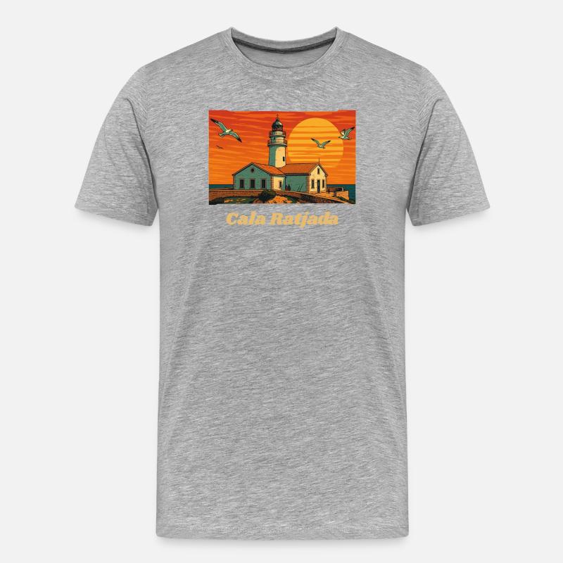 Cala Ratjada - Mallorca - Männer Premium Bio T-Shirt - Grau meliert