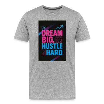 JensJensen - Männer Premium Bio T-Shirt - Grau meliert - Vorne - Damien (186cm)