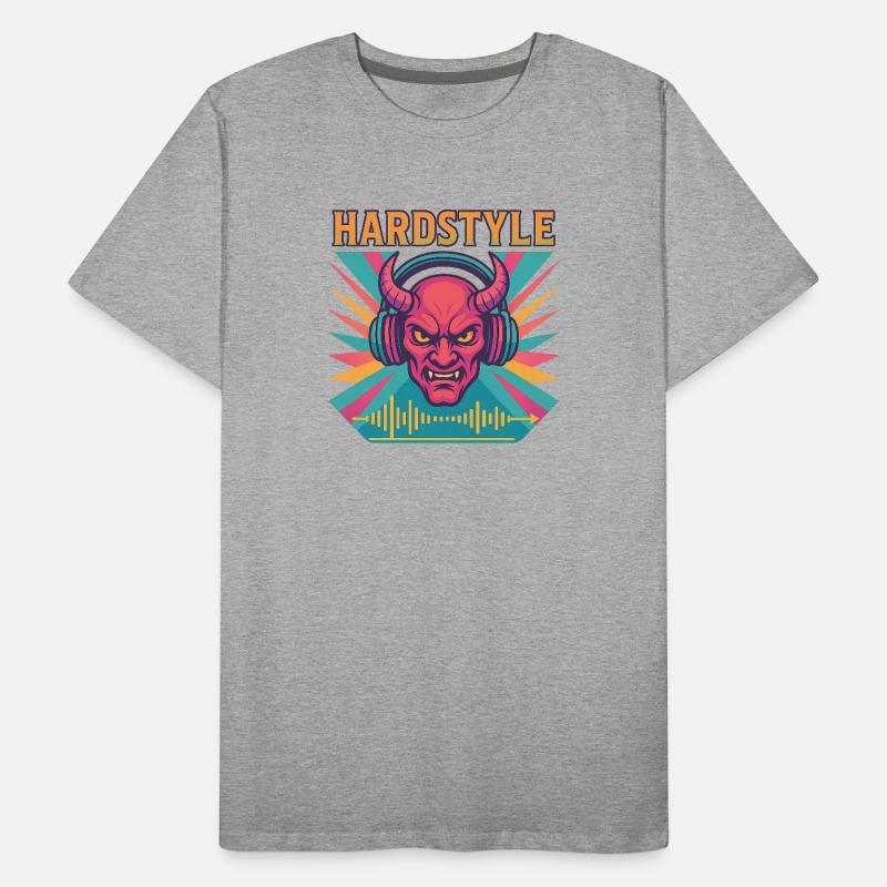 Hardstyle Dämon Design Männer Premium Bio T-Shirt