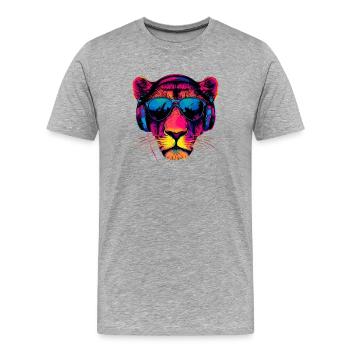 Lioness Lioness Mom Lioness Lionesses Mom Wild Lions - Men's Premium Organic T-Shirt - heather grey - Front - Damien (186cm)