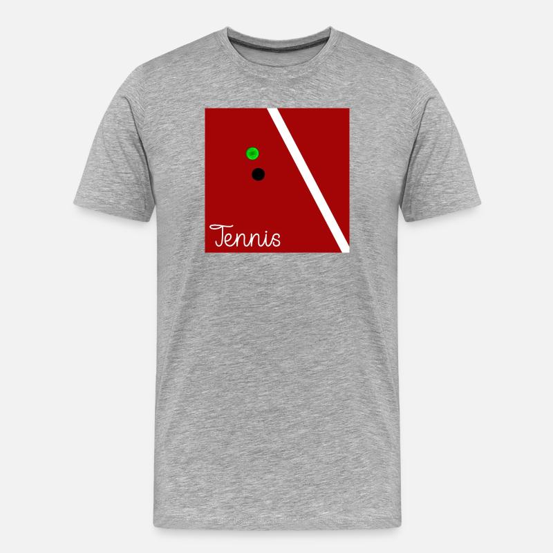 SANDPLATZ TENNISFELD TENNIS - Männer Premium Bio T-Shirt - Grau meliert