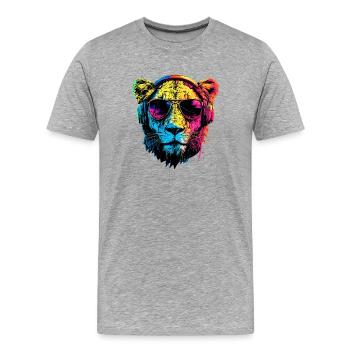 Lioness Lioness Mom Lioness Lionesses Mom Wild Lions - Men's Premium Organic T-Shirt - heather grey - Front - Damien (186cm)