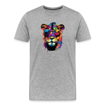 Lioness Lioness Mom Lioness Lionesses Mom Wild Lions - Men's Premium Organic T-Shirt - heather grey - Front - Damien (186cm)