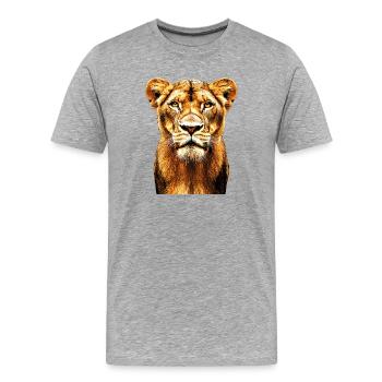 Lioness Lioness Mom Lioness Lionesses Mom Wild Lions - Men's Premium Organic T-Shirt - heather grey - Front - Damien (186cm)