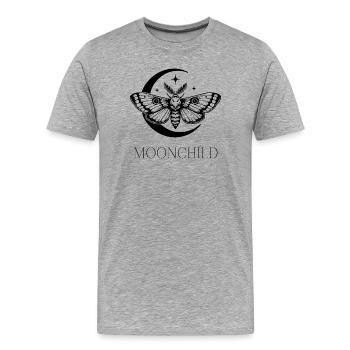 Moonchild - Männer Premium Bio T-Shirt - Grau meliert - Vorne - Damien (186cm)