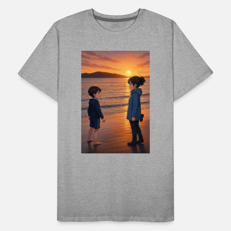 Sunset on the beach Men's Premium Organic T-Shirt