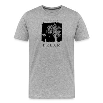 Believe. Achieve. Repeat. - Men's Premium Organic T-Shirt - heather grey - Front - Damien (186cm)