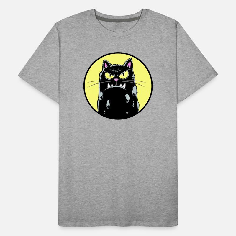 Chat noir T-shirt bio Premium Homme