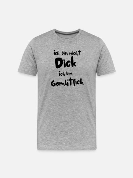 I'm not fat - Men's Premium Organic T-Shirt - heather grey