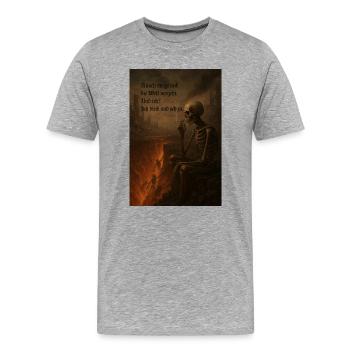 The world is passing - Men's Premium Organic T-Shirt - heather grey - Front - Damien (186cm)
