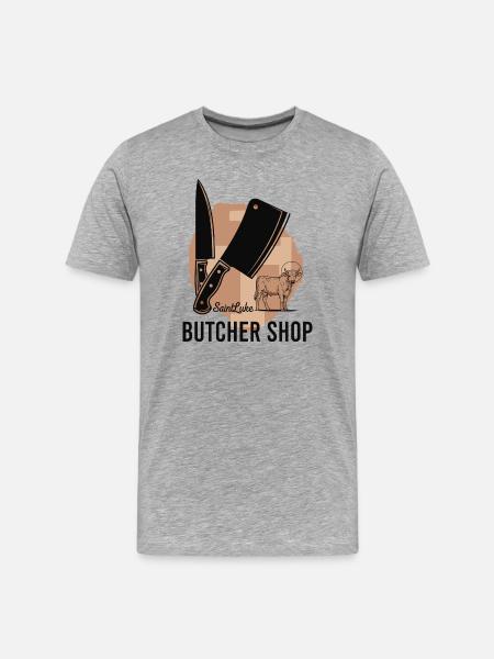 Butcher Shop - Men's Premium Organic T-Shirt - heather grey