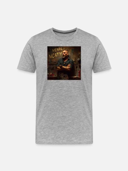 Ich schraub, also bin ich - Männer Premium Bio T-Shirt - Grau meliert