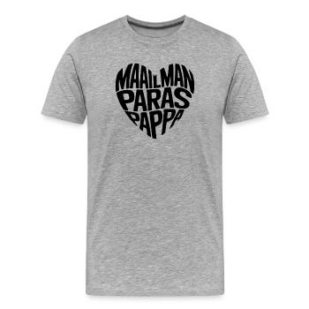 Der beste Opa der Welt - Männer Premium Bio T-Shirt - Grau meliert - Vorne - Damien (186cm)