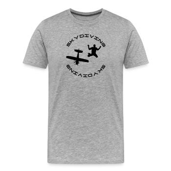 Skydiver - Men's Premium Organic T-Shirt - heather grey - Front - Damien (186cm)