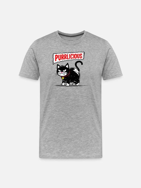 Pourpre de chat - T-shirt bio Premium Homme - gris chiné