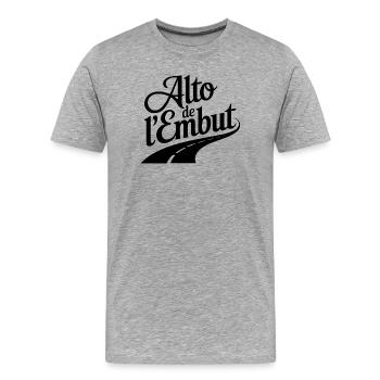 Alto de L’Embut Élégance Escalade Art - T-shirt bio Premium Homme - gris chiné - Devant - Damien (186cm)