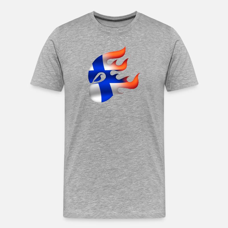 Drapeau de la Finlande - Finlande - Ninja - T-shirt bio Premium Homme - gris chiné