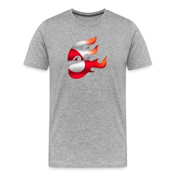 Drapeau du Groenland - Groenland - Ninja - T-shirt bio Premium Homme - gris chiné - Devant - Damien (186cm)