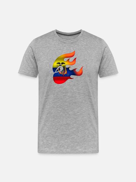 Drapeau de l’Équateur - Équateur - Ninja - T-shirt bio Premium Homme - gris chiné