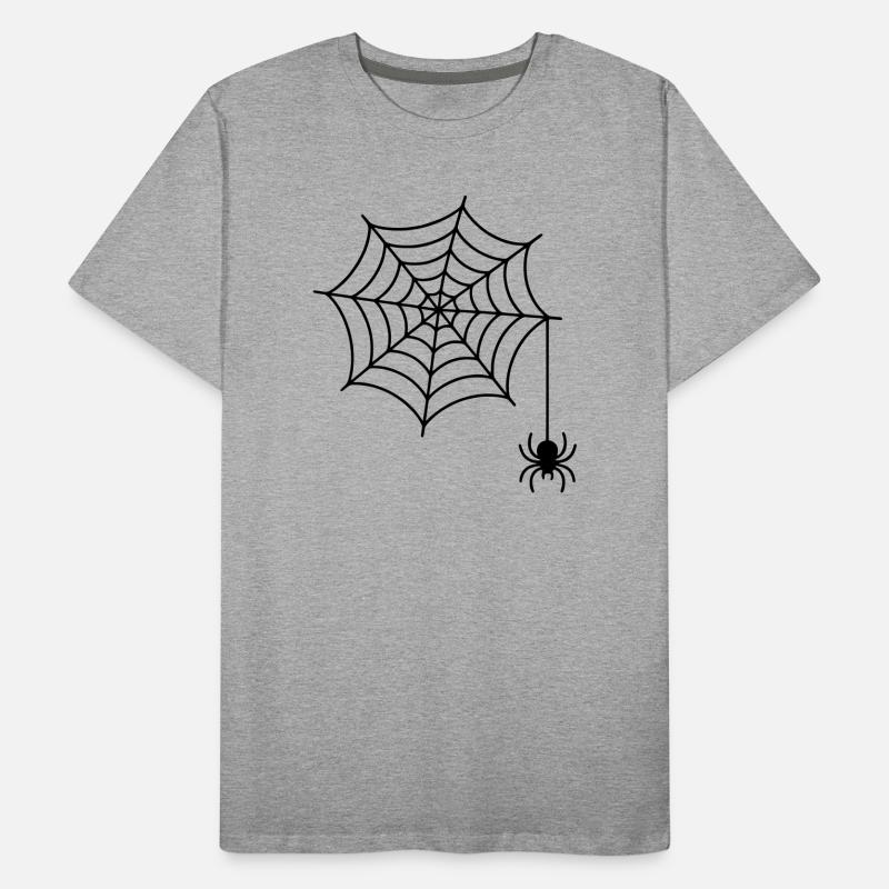 Spider web with spider silhouette Men's Premium Organic T-Shirt