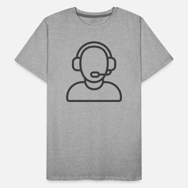 Logo des Helpdesk-Support-Symbols Männer Premium Bio T-Shirt