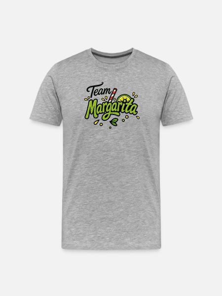 Team Margarita - Männer Premium Bio T-Shirt - Grau meliert