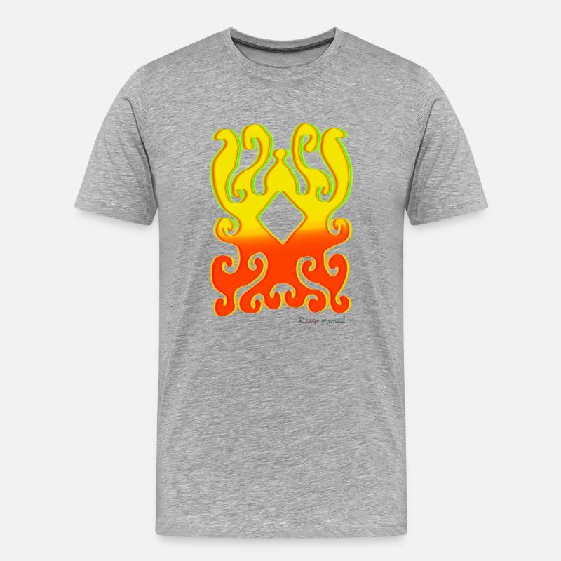 formen-wandteppich-2023-2_-11- - Männer Premium Bio T-Shirt - Grau meliert
