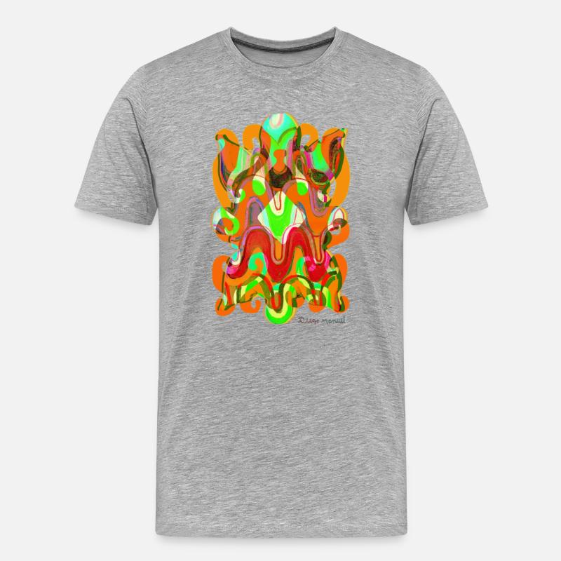 formen-wandteppich-2023-2_-7- - Männer Premium Bio T-Shirt - Grau meliert