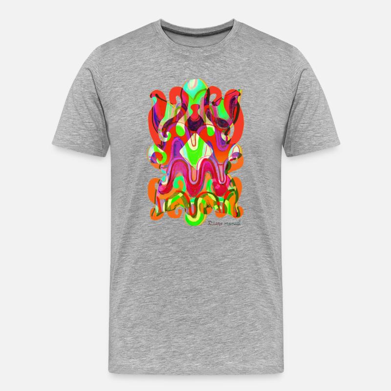 formen-wandteppich-2023-2_-8- - Männer Premium Bio T-Shirt - Grau meliert