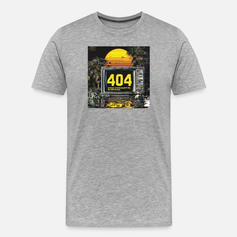 Error 404 – Motivation not found - Männer Premium Bio T-Shirt - Grau meliert