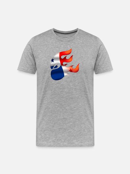 Panama Flag - Panama - Ninja - Men's Premium Organic T-Shirt - heather grey