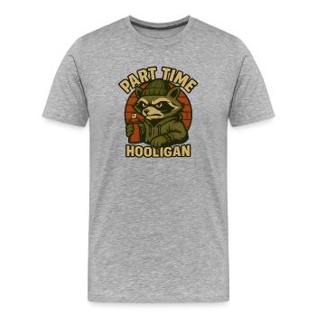 Waschbär Streetwear - Männer Premium Bio T-Shirt - Grau meliert - Vorne - Damien (186cm)