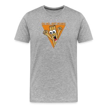 Oh No, Not Again - Men's Premium Organic T-Shirt - heather grey - Front - Damien (186cm)