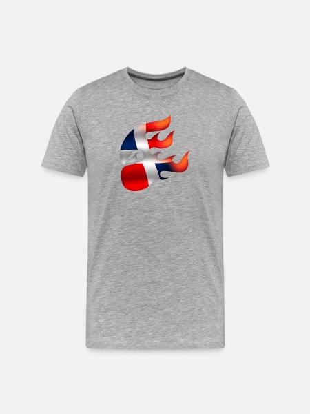 Flag of the Dominican Republic - Men's Premium Organic T-Shirt - heather grey
