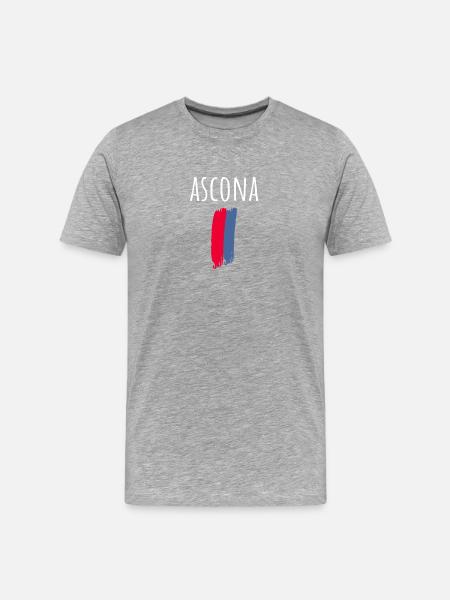 Souvenir du T-shirt Ascona - T-shirt bio Premium Homme - gris chiné