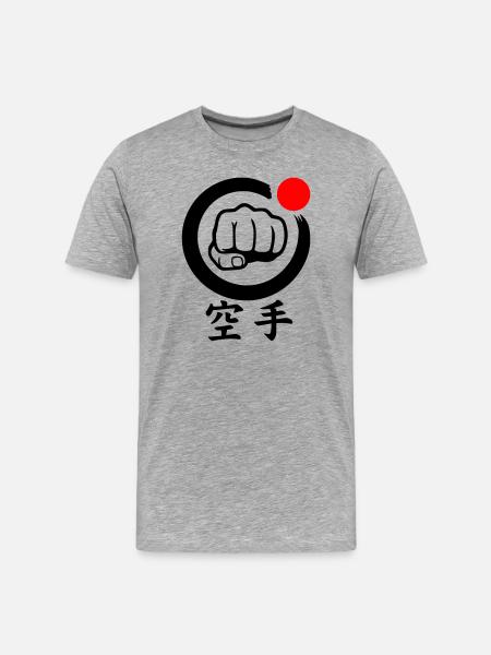 Karaté Faust / Poing - T-shirt bio Premium Homme - gris chiné