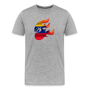 Flag of Venezuela - Venezuela - Ninja - Men's Premium Organic T-Shirt - heather grey - Front - Damien (186cm)