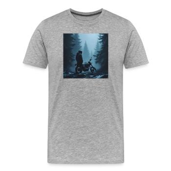 Northern Mist - Men's Premium Organic T-Shirt - heather grey - Front - Damien (186cm)
