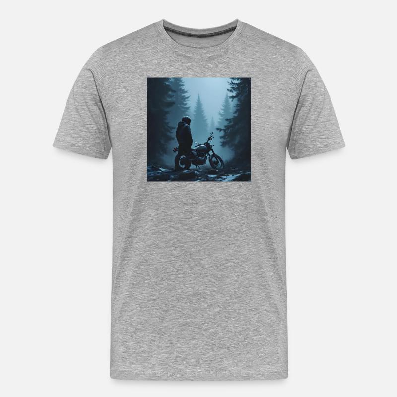 Northern Mist - Männer Premium Bio T-Shirt - Grau meliert