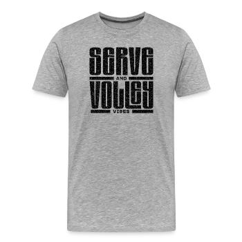 Tennis serve and volley style - Männer Premium Bio T-Shirt - Grau meliert - Vorne - Damien (186cm)