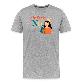Just nope. Mindfulness Design - Men's Premium Organic T-Shirt - heather grey - Front - Damien (186cm)
