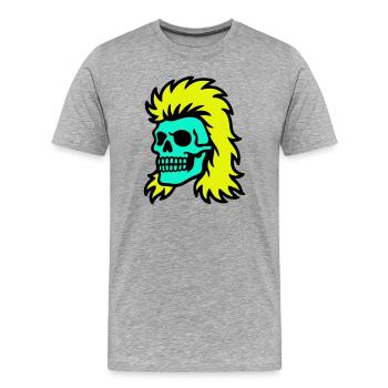 Crâne de mulet - T-shirt bio Premium Homme - gris chiné - Devant - Damien (186cm)