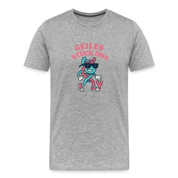 Awesome piece of DNA (Y) - Men's Premium Organic T-Shirt - heather grey - Front - Damien (186cm)