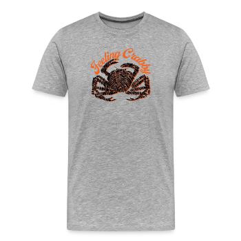 FEELING CRABBY - Men's Premium Organic T-Shirt - heather grey - Front - Damien (186cm)