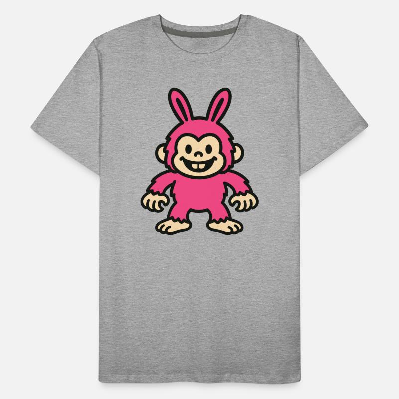 Rabbit Monkey Men's Premium Organic T-Shirt
