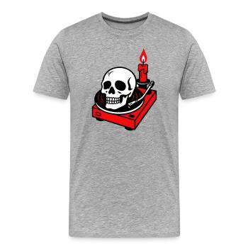 Black Metal - Männer Premium Bio T-Shirt - Grau meliert - Vorne - Damien (186cm)